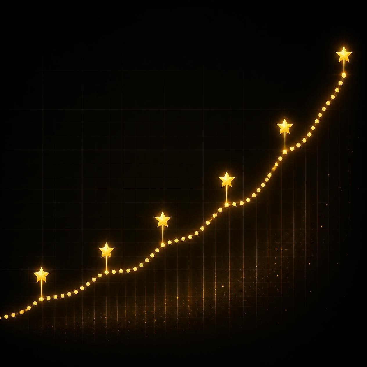 Upward trending graph showing business growth from review management