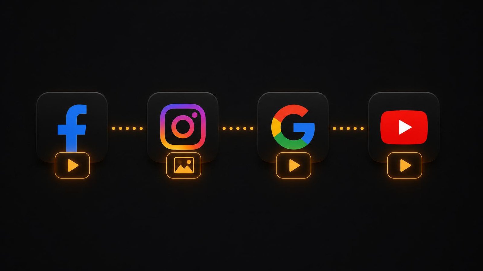 Social media platforms showing review videos and images being posted to Facebook Instagram Google and YouTube